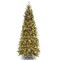 National Tree Company Pre-Lit Artificial Slim Christmas Tree, Green, Tiffany Fir, White Lights, Includes Stand, 9 Feet